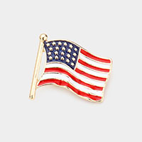 Enamel American USA Flag Pin Brooch