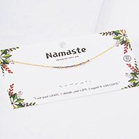 NAMASTE Morse Code Pendant Necklace