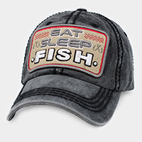 EAT SLEEP FISH Vintage Baseball Cap