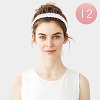 12PCS - Bling Bow Pearl Embellished Headbands
