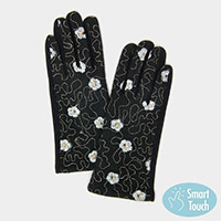 Embroidery Flower Stitches Smart Gloves