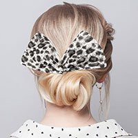 Leopard Patterned Deft Bun Maker Hair Band