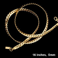 16 INCH, 5mm Stainless Steel Metal Chain Necklace