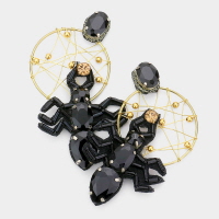 Cobweb Multi Stone Spider Earrings
