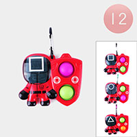 12PCS - Squid Game Push and Pop it Fidget Kids Toy Keychains