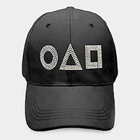 Squid Game Bling Circle Triangle Square Accented Baseball Cap