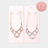 12PCS - Rhinestone Necklaces