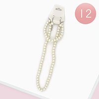 12PCS - Faux Pearl Necklace Bracelet and Earring Set