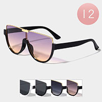 12PCS - Metal Pointed Wayfarer Sunglasses