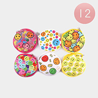 12PCS - Smile Patterned Round Crossbody Bags