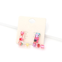 -L- Colorful Monogram Earrings