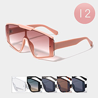 12PCS - Angled Wayfarer Sunglasses