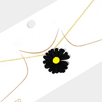 Gold Dipped Bloom Flower Pendant Necklace