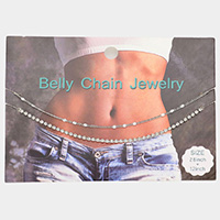 Rhinestone Double Layered Belly Chain Jewelry