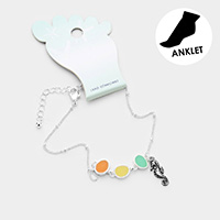 Sea Glass Seahorse Anklet
