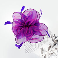 Flower Feather Fascinator / Headband