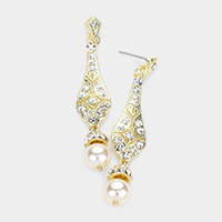 Pearl Dangle Evening Earrings