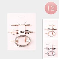 12 Set of 3 - Bobby Pins and Barrette