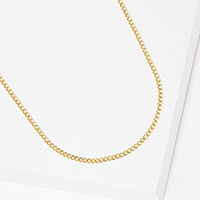 Gold Dipped Metal Chain Necklace
