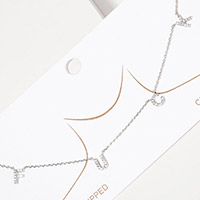 FXXK Message Pendant White Gold Dipped Necklace