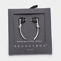 Secret Box_Sterling Silver Dipped Knot Bar Earrings