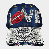 Bling Lips 'Love' Message Message Baseball Cap