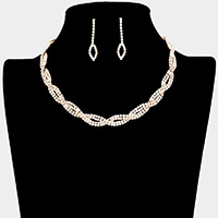 Crystal Twisted Rhinestone Necklace