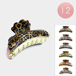 12PCS - Paisley Pattern Printed Claw Clips