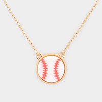 Baseball Pendant Necklace