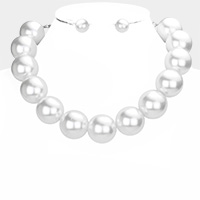 Chunky Pearl Ball Necklace