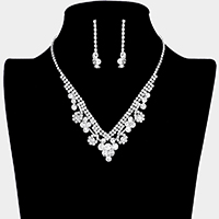 Round Crystal Rhinestone Collar Necklace