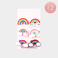 12 Set of 6 - Rainbow Shoes Deco Charms