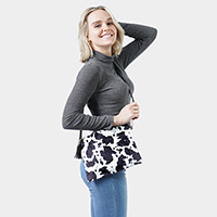 Cow Patterned Crossbody / Clutch Bag