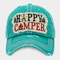 HAPPY CAMPER Vintage Baseball Cap