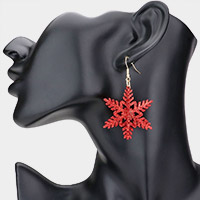 Sparkle Snowflake Dangle Earrings