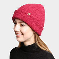 Double Layered Solid Color Beanie