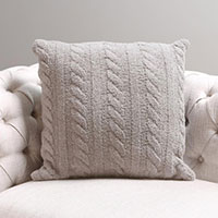 Braided Cable Knit Cushion Cover