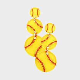 Acetate Softball Link Earrings