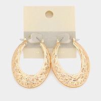 14K Gold Filled Cut Out Metal Pin Catch Earrings