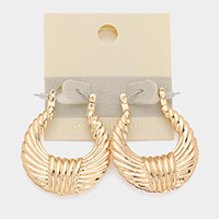 14K Gold Filled Textured Metal Pin Catch Earrings
