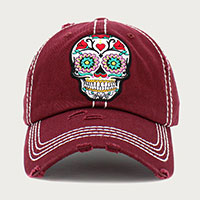 Day Of The Dead Patch Vintage Baseball Cap