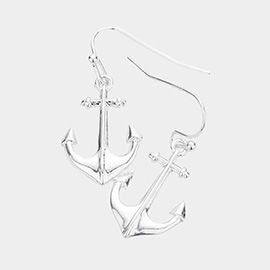 Metal Anchor Dangle Earrings