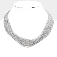 Multi Layered Metal Chain Necklace