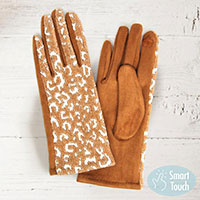 Lurex Leopard Pattern Touch Gloves