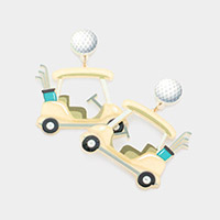 Acetate Golf Cart Dangle Earrings