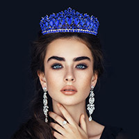 Teardrop Stone Accented Crown Tiara