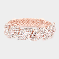 CZ Marquise Accented Evening Bracelet