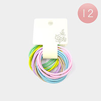 12 Set of 18 - Neon Color Hairbands