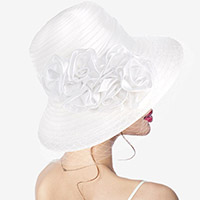 Floral Veiled Dressy Hat