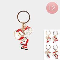 12PCS - Christmas Theme Keychains